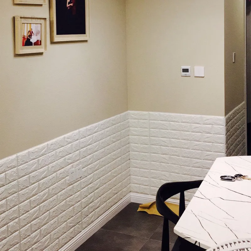 

.2021 3d Brick Wall Stickers Self-adhesive Panel Decals Self-adhesive Brick Pattern Soft Package Background Living Room Decorati