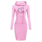 Женское длинное платье-толстовка с капюшоном, с принтом в виде кошек