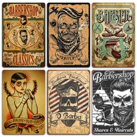 classic barbershop metal signs vintage popular hairstyle barbershop poster vintage room decoration mens haircuts and shaves