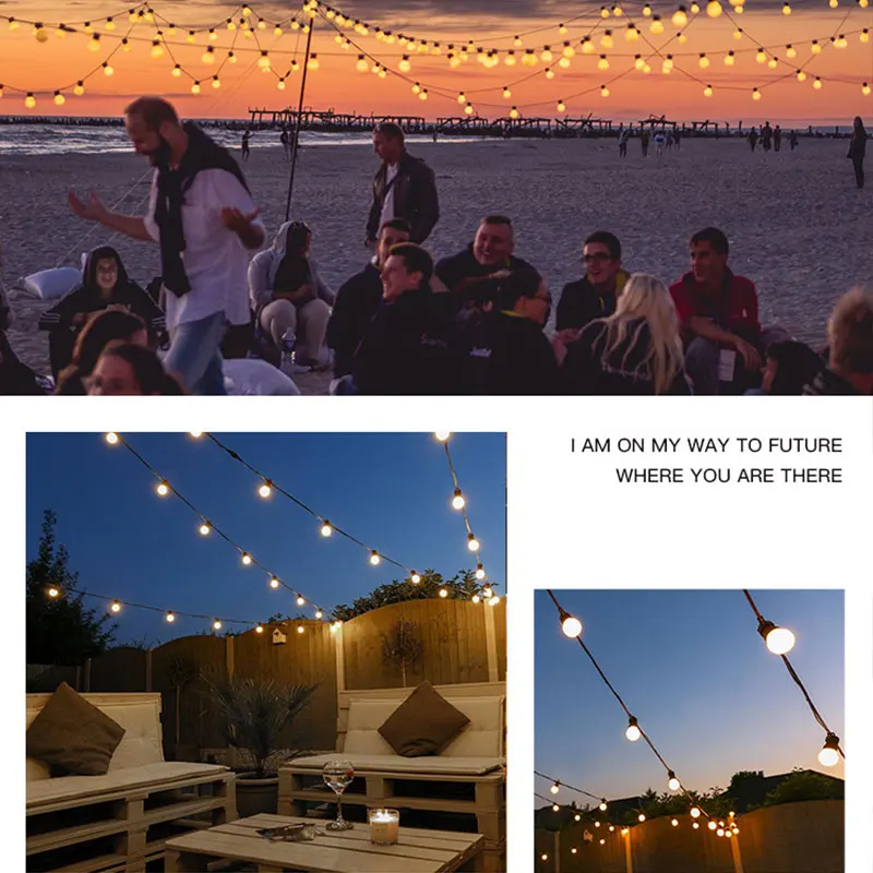 Светодиодная гирлянда с шариками 6 м/10 м комнатный Рождественский шнурок