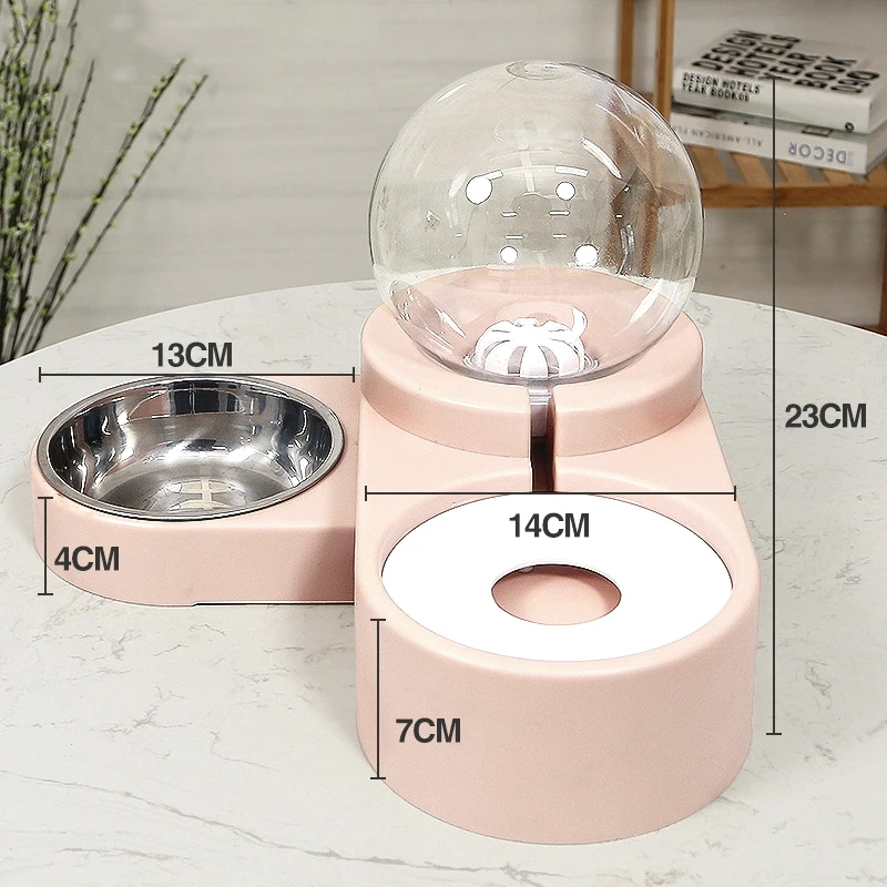 FoodxWater Pink3 Hoopet кошачья миска бутылочка для подачи воды в Поильник для собак чаша котенка для фонтанчика питьевой воды Еда блюдо чаша для кормления домашних животных Товары - Цвет: FoodxWater Pink3