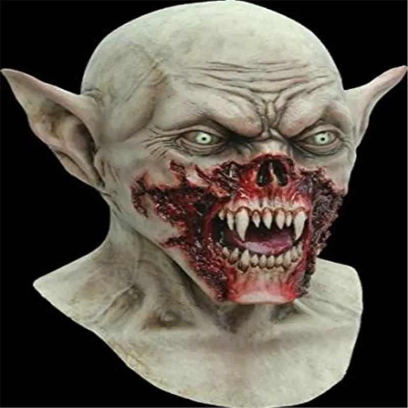 

Adult Halloween Bloody Scary Horror Mask Zombie Monster Vampire Mask Latex Costume Party Full Head Cosplay Mask Masquerade Props