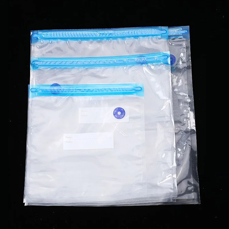 

10PCS Vacuum Bags For Vacuum Sealer Reusable Zipper Type Vacuum Sealing Bags For Portable Sealing Machine