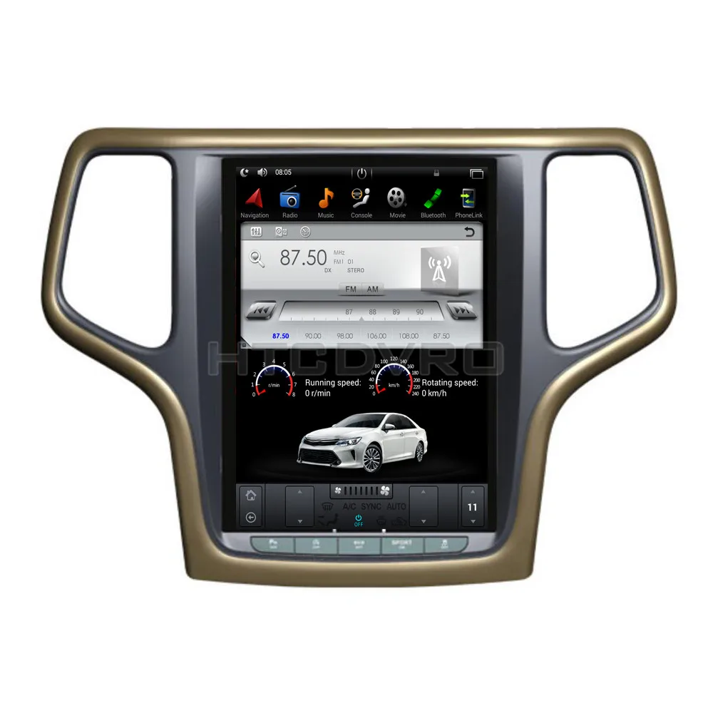 YMODVHT 10 4 дюйма Telsa стиль вертикальный экран четырехъядерный Android 7 1 2 Гб RAM