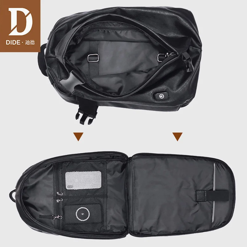 DIDE мужской рюкзак для путешествий с usb-зарядкой водонепроницаемый ноутбука из