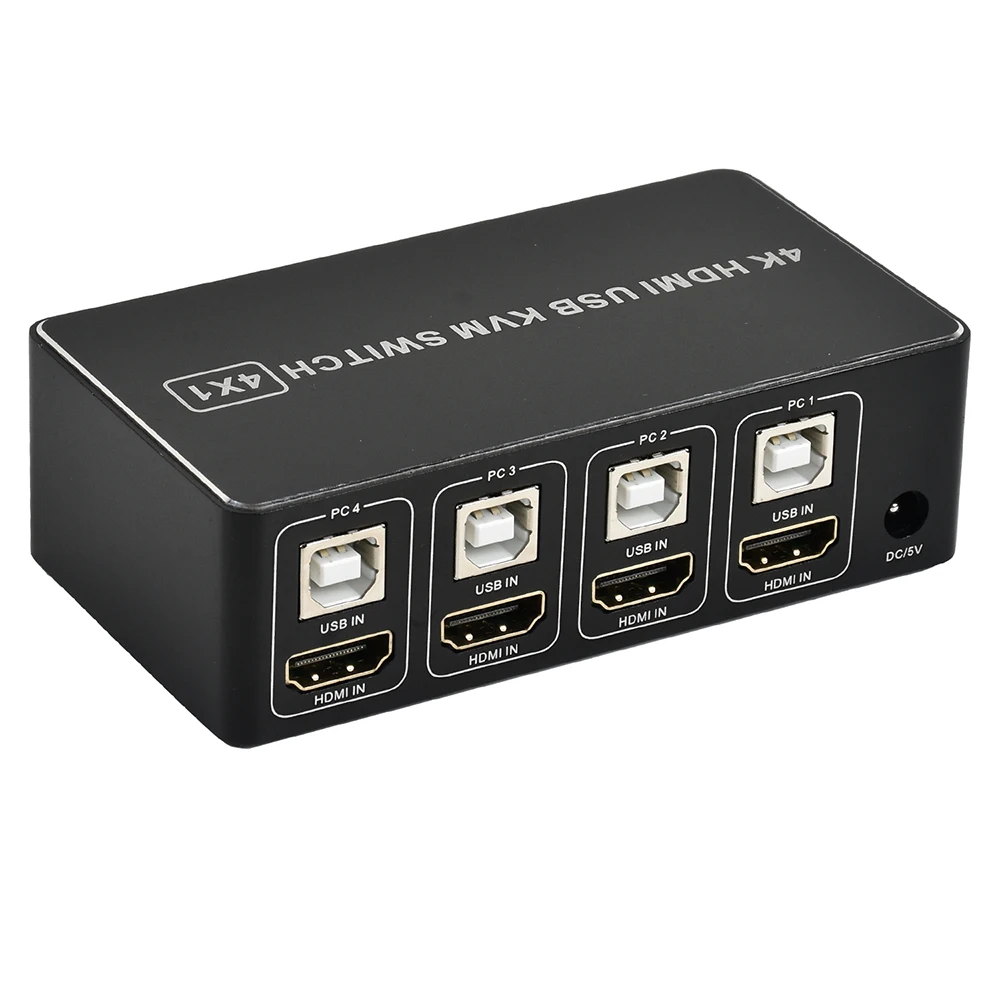 4 порта HDMI KVM переключатель 4K USB в 1 выход горячий ключ 4KX2K/30 Гц win10/8/mac os ПК ноутбука |
