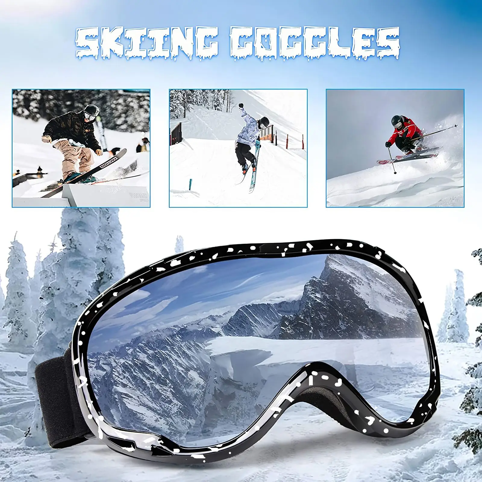 

Outdoor Ski Goggles Snowboard Mask Winter Snowmobile Motocross Sunglasses Skating Sports Windproof Dustproof Riding Glasses