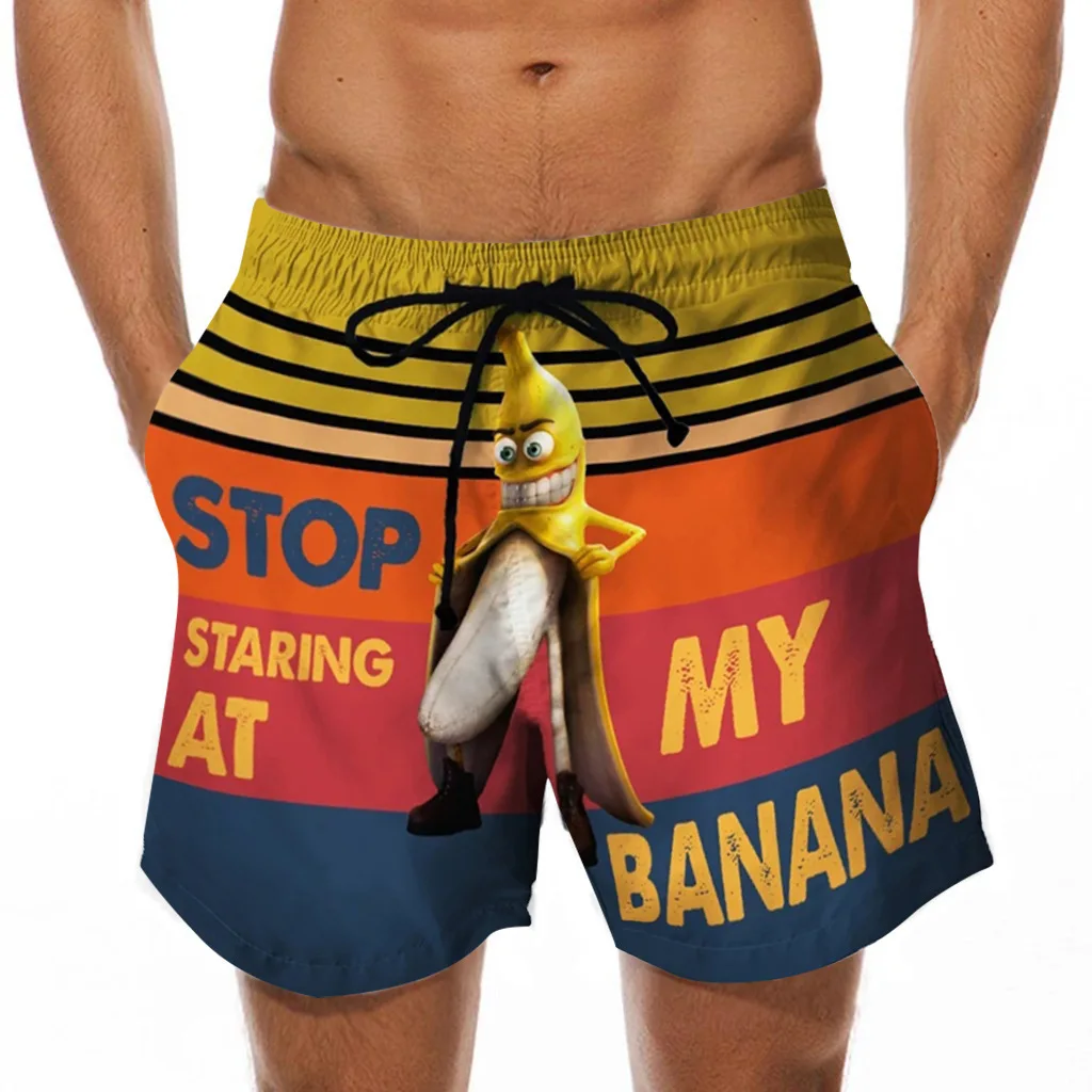 

Men Shorts Beach Pants Summer Fashion Cock Banana Cool 3D Print Sexy Siwmwear Board Briefs For Man Swim Trunks Shorts Beachwear