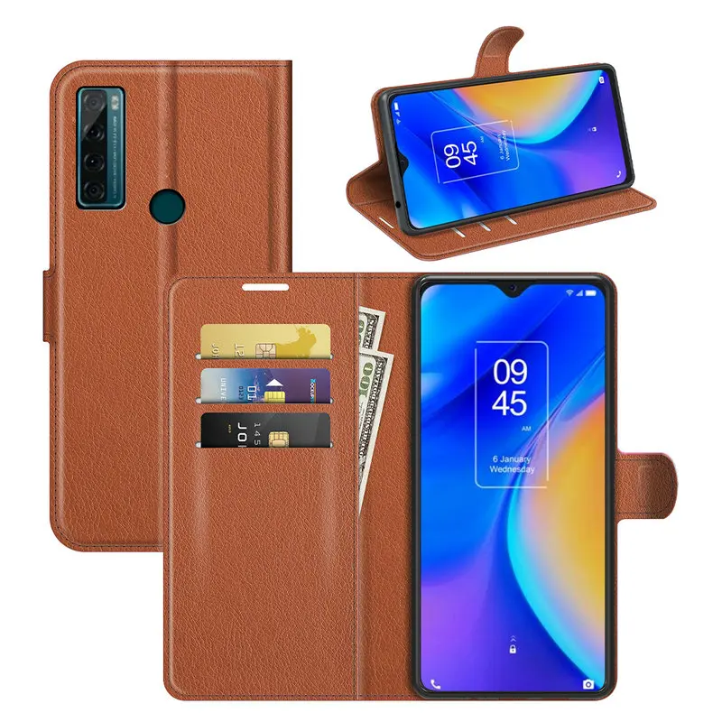 

Flip Leather Cover for TCL 20 SE Wallet Phone Case with Stand