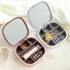 Женский антистрессовый Чехол-органайзер с зеркалом, серьгами, кольцом, ожерельем, украшениями