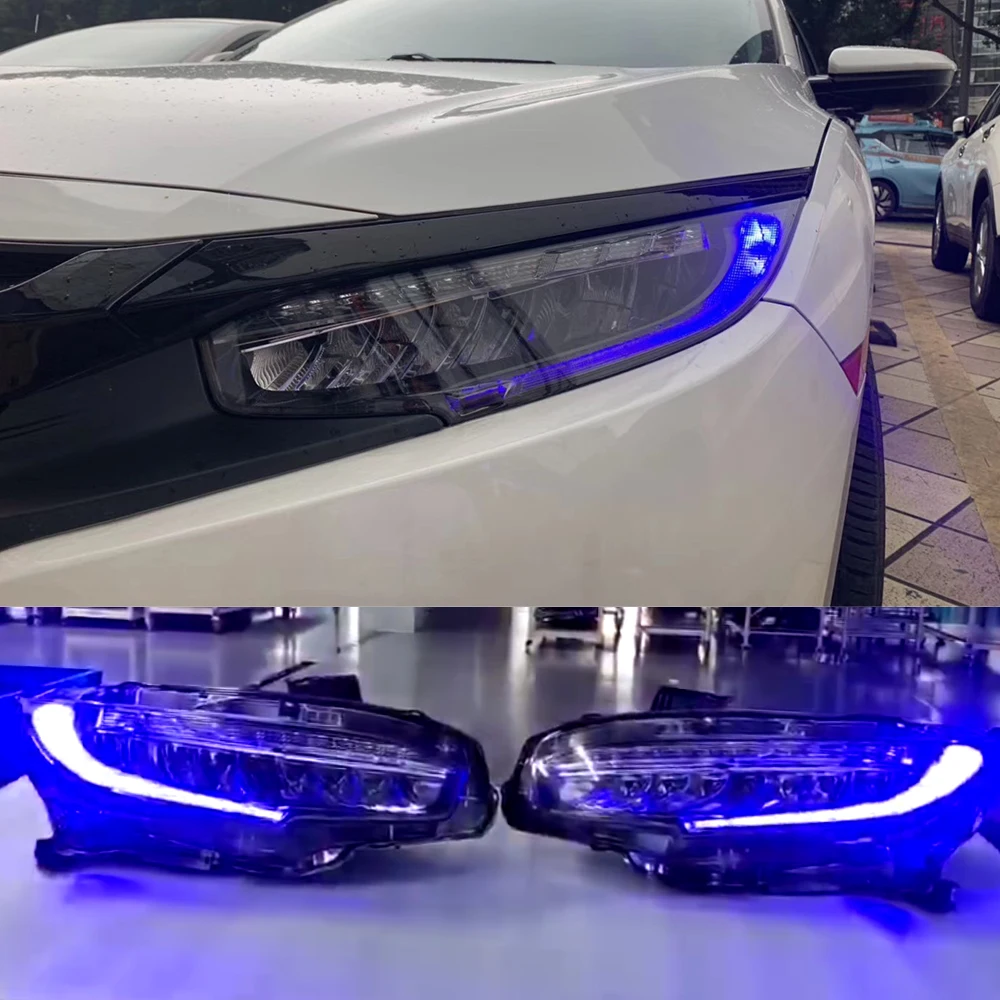 1 пара автомобилей головной светильник для Honda Civic 10th 2016 2017 2018 HID светодиодный s с