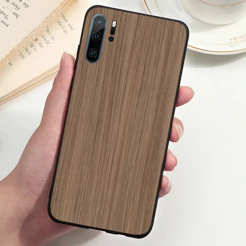 

Wood Grain Phone Case For Huawei P20 P30 P40 lite Pro P Smart 2019 Mate 10 20 Lite Pro Nova 5t