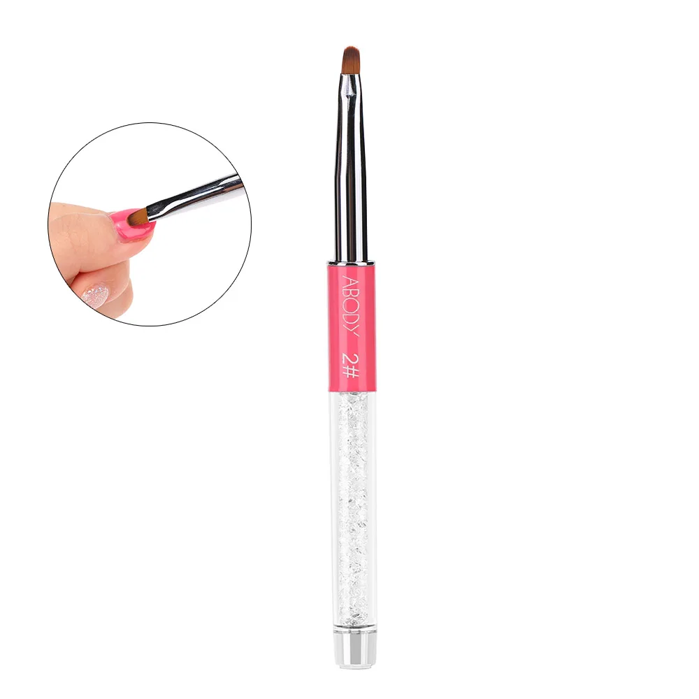 Abody УФ гель для ногтей Brush круглая нейлоновая кисть ручка дизайна роскошная