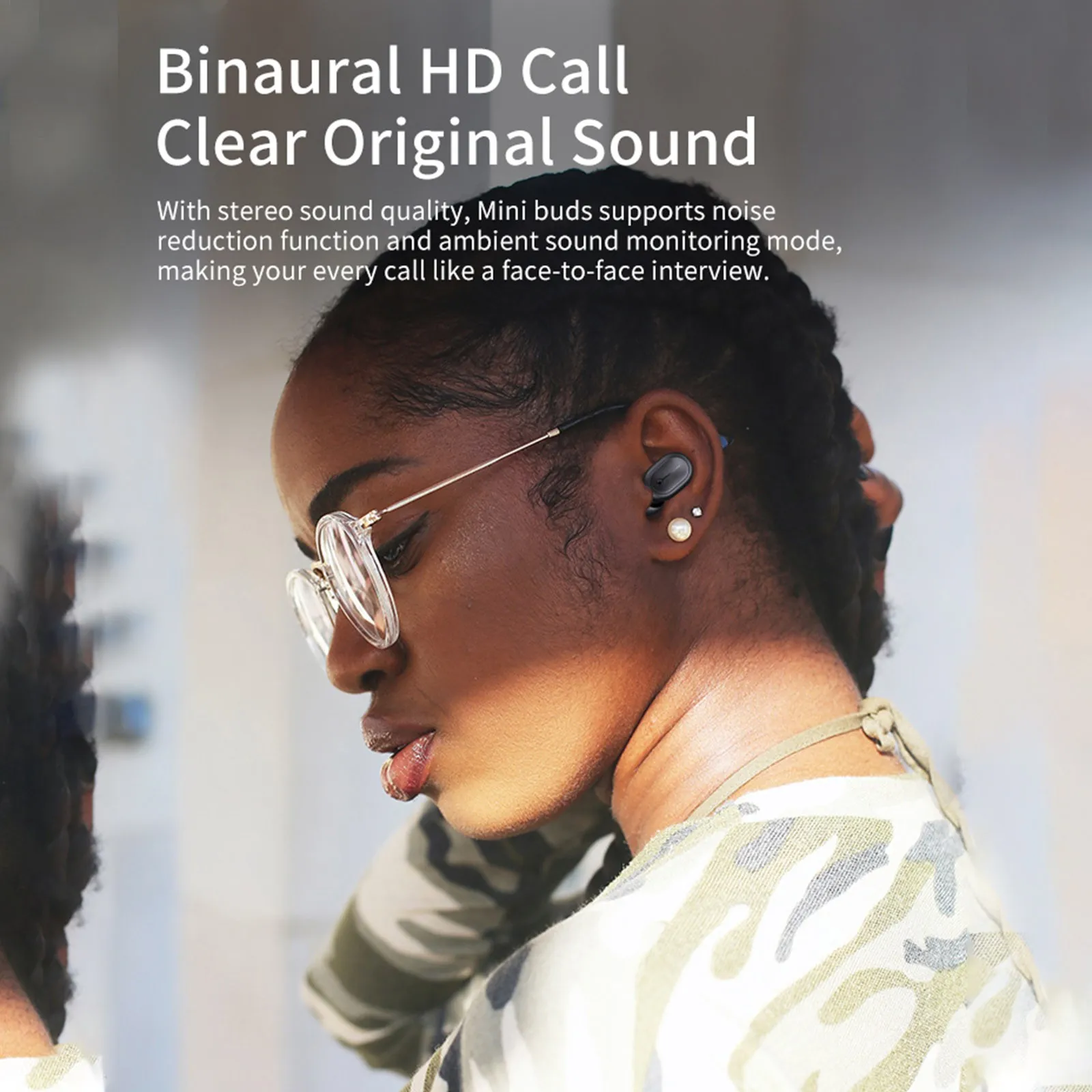 Bluetooth-гарнитура бинауральная с зарядным отсеком двусторонняя стереогарнитура