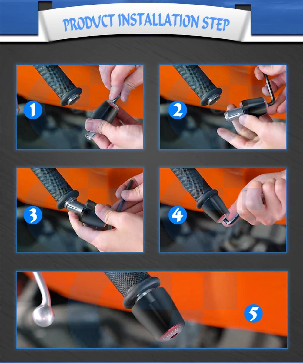 Motorcycle 7/8'' 22mm Handle grips handlebar grip ends Plug For GILERA Nexus 125 250 300 500 E3 GP800 GP850 2006 2007 2008-2021 images - 6