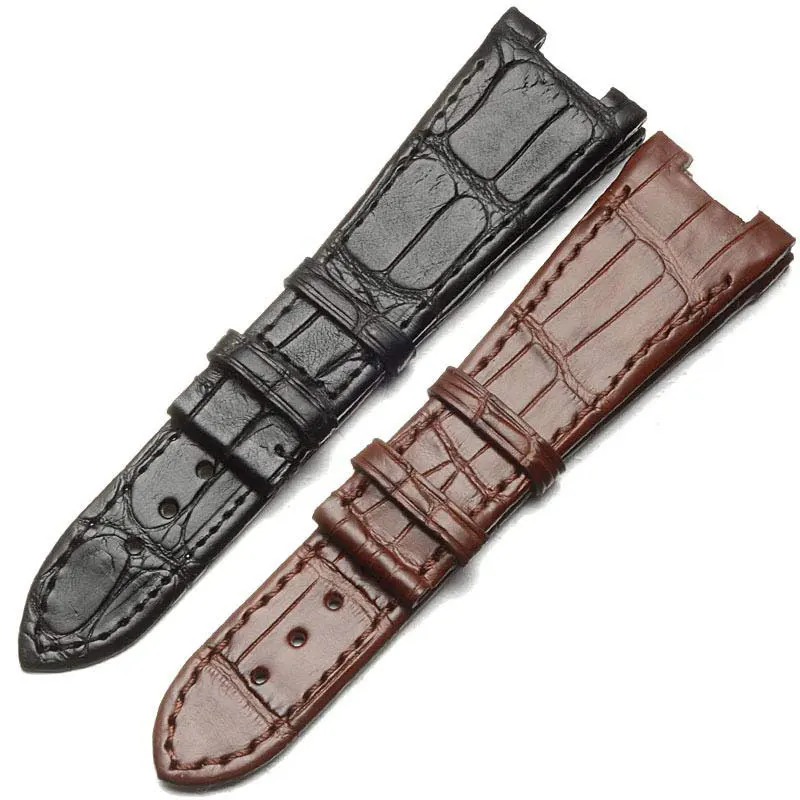 

New FUYIJIA 25MM Custom NAUTILUS Strap Handmade Genuine Alligator Watchbands Men Belt Women Crocodile Skin Watch Band Waterproof