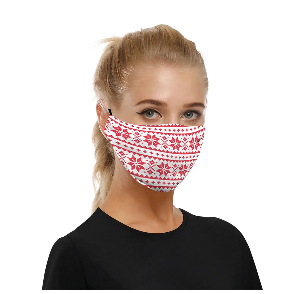 Маска для взрослых моющаяся маска с рождественскими выражениями можно