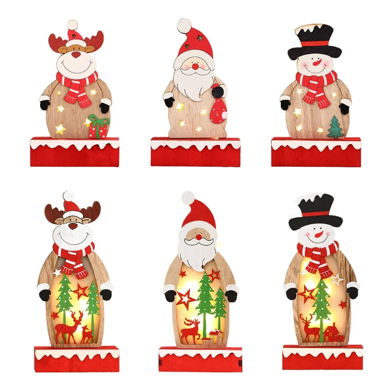 

Светящиеся окрашенные украшения, DIY Дом, рождественские деревья, настольные украшения для свадьбы, фестивавечерние