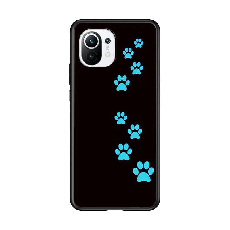 

dog foot Paw for Xiaomi Mi 11 10T Note 10 Ultra 5G 9 9T SE 8 A3 A2 A1 6X Pro Play F1 Lite 5G Black Phone Case