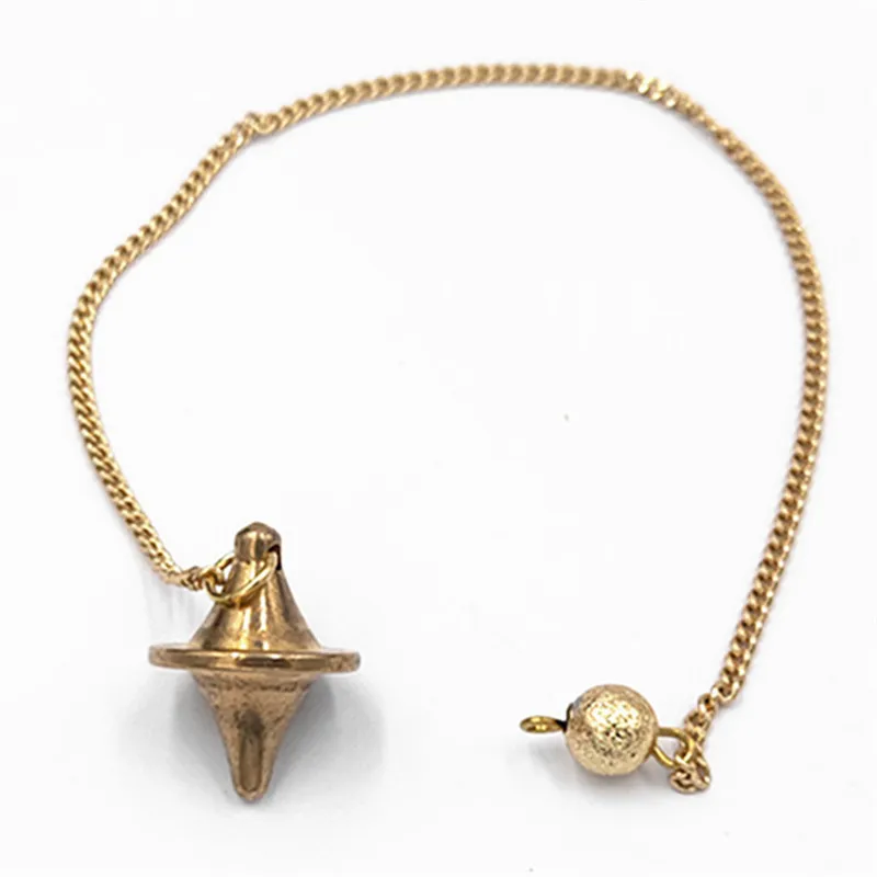 Латунный металлический маятник гадания ожерелье кулон Шестигранная пуля