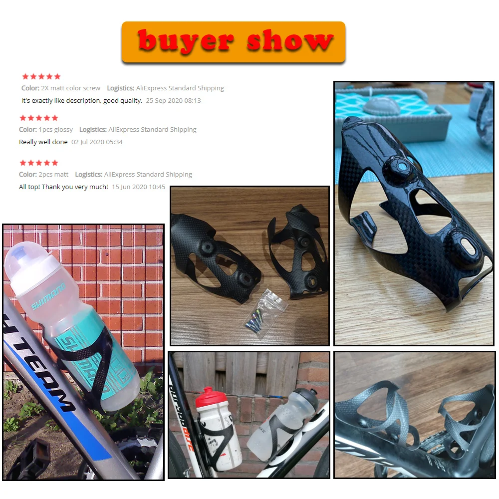 2021 hot kocevlo full carbon fiber bicycle water bottle cage mtb road bike bottle holder ultra light cycle equipment mattelight free global shipping