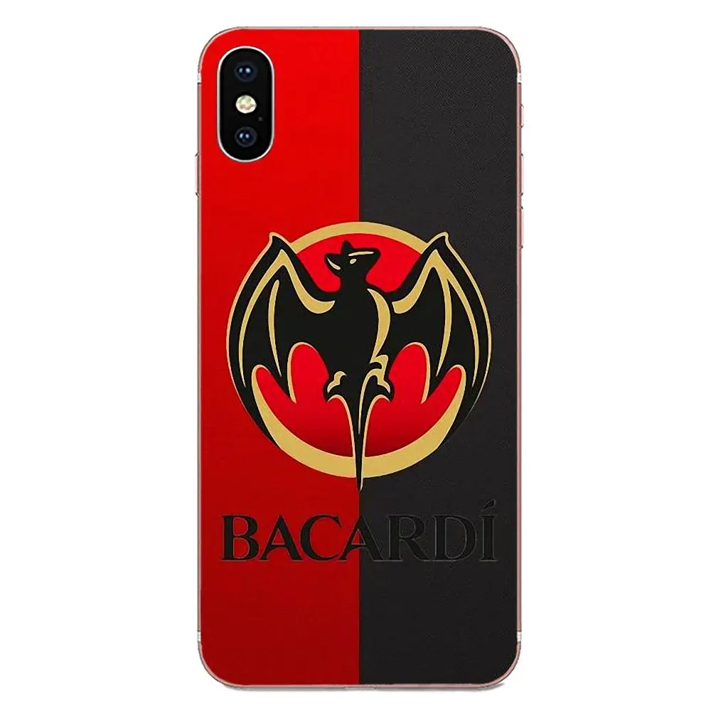 Transparent TPU Bag Case Bacardi Rum Vampire Bat Sticker Logo For Apple iPhone 4 4S 5 5C 5S SE 6 6S 7 8 11 Plus Pro X XS Max XR | Мобильные