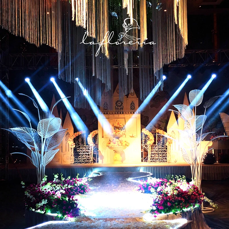 HVAYI-nuevos accesorios de boda, hojas de &aacute;rbol de pl&aacute;tano de hierro forjado, tama&ntilde;o libre, decoraci&oacute;n de escenario de boda y vacaciones, Fondo en forma de T-1