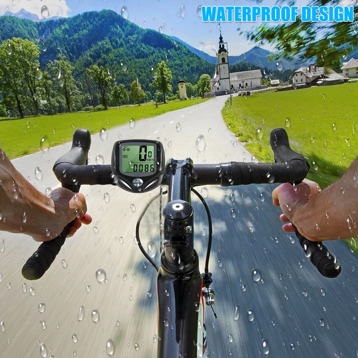 Wireless Bike Computer Speedometer Waterproof Odometer Multi-Functions Bicycle Mileage Tracker with Backlight LCD Display | Спорт и