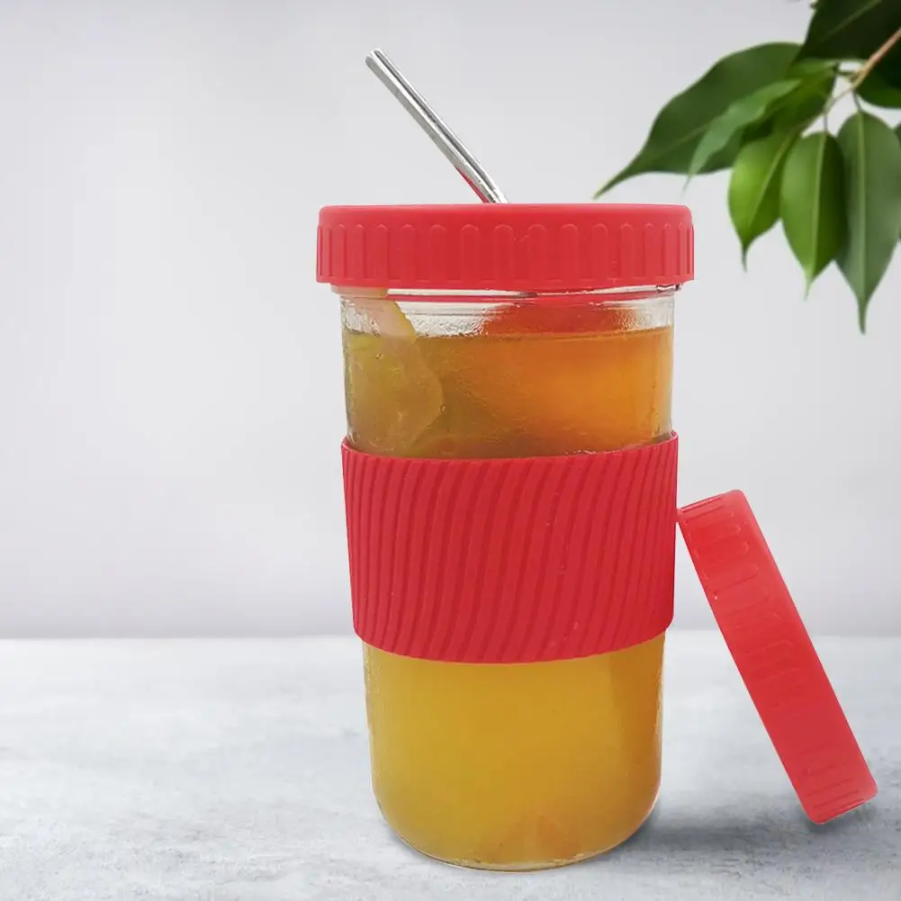 

Jar Cup Multifunctional Smoothie Tea Drink Bottle with Lid for Mason