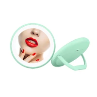 multi function portable usb finger ring one button light makeup mirror supplement mobile phone bracket cosmetic mirror