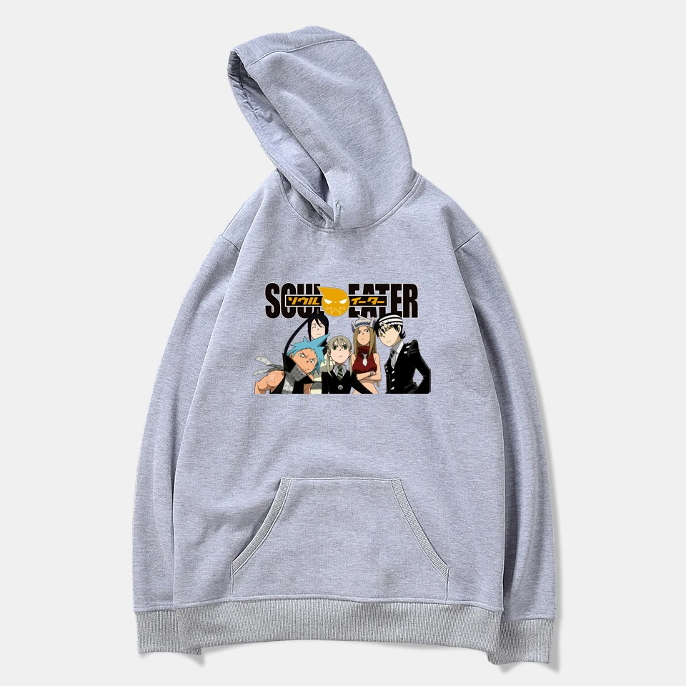 Мужские и женские толстовки Soul Eater базовые Осенний свободный хлопковый свитшот