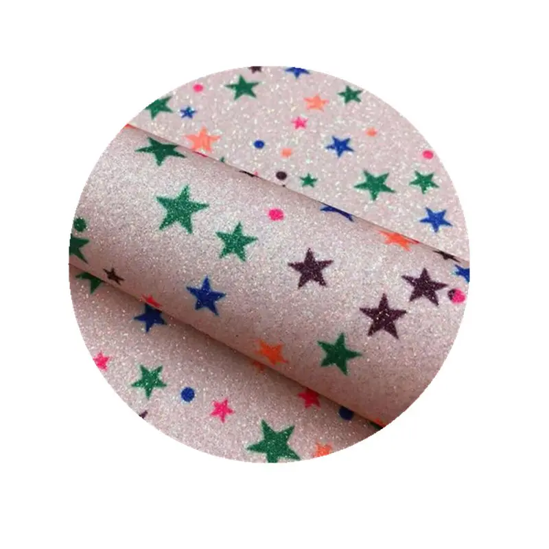 Star 20*30 см Радужный Блеск Русалка искусственной искусственная кожа бант для волос сумки лоскутное шитье материалы для ручных поделок - Цвет: Star