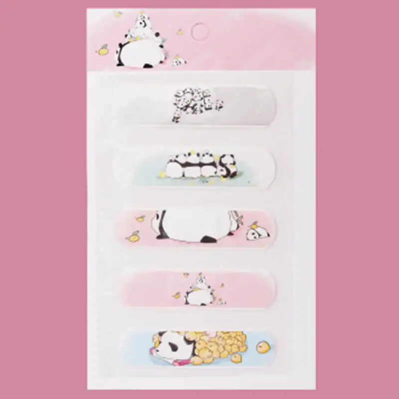 Cute Panda Бандаж для первой помощи, милый мультяшный бандаж, клейкие наклейки для помощи, водонепроницаемый, для малышей, для ухода за детьми, первый бандаж, для путешествий, кемпинга, аварийный комплект - Цвет: Cute Panda