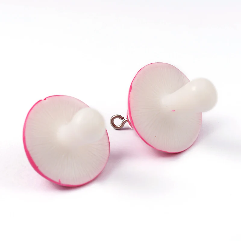 

10pcs Resin Mushroom Pendants Mixed Color Beads For DIY Jewelry Making, 34~36x22~26x22~26mm, Hole: 2mm