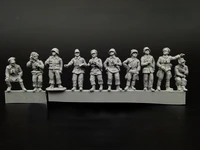 172 scale die cast resin figure german armed s s officer group model assembly kit without painting free shipping