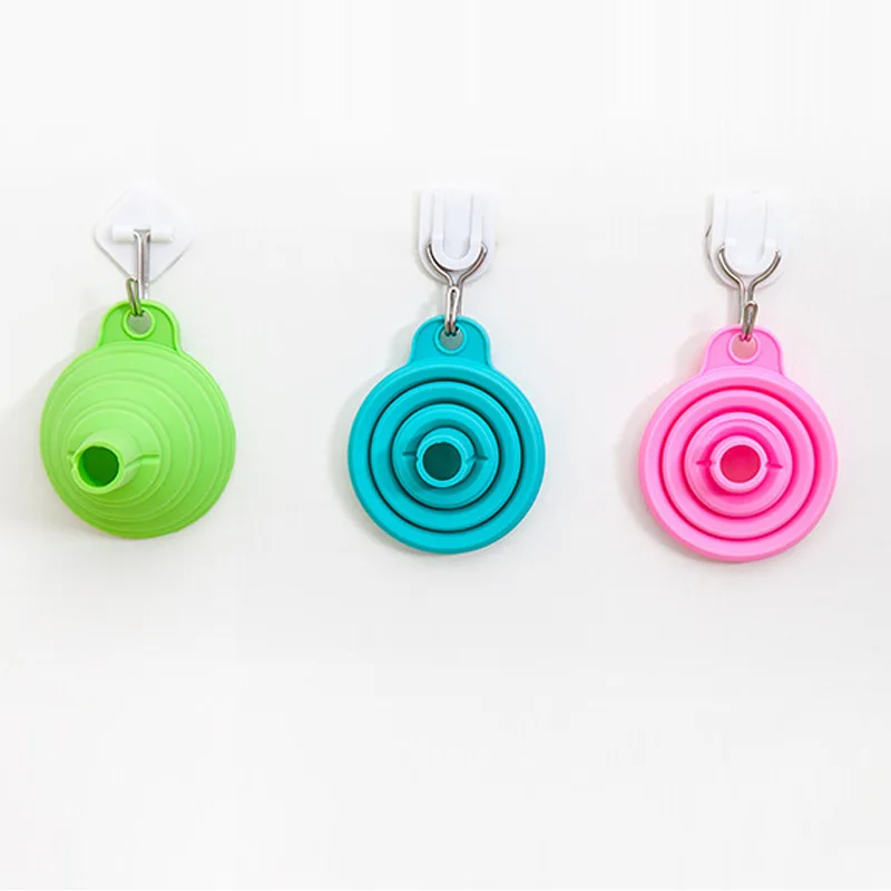 Горячая Распродажа складная телескопическая Воронка с длинным горлышком для