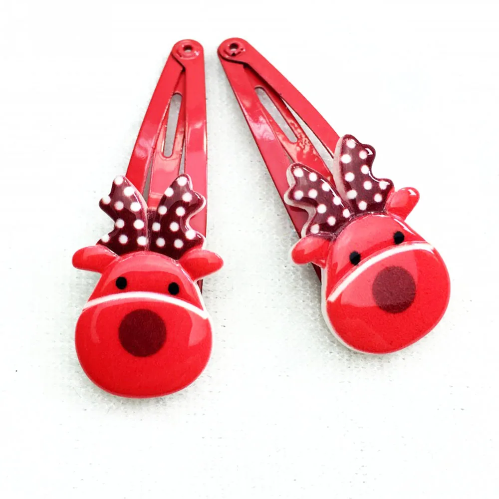 10 шт. рождественские аксессуары для волос заколка девочек малышей украшения