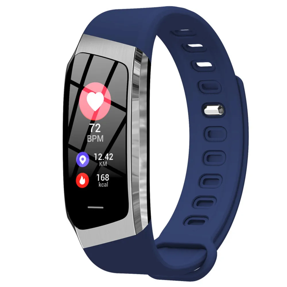 silver blue MODOSON Bluetooth умный Браслет E18 монитор сердечного ритма фитнес-трекер Smartband M3 Для samsung huawei Xiaomi Mi LG iphone - Цвет: silver blue
