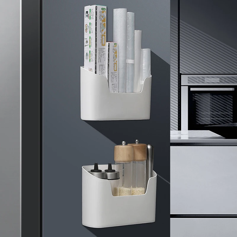 

Phone Holder Storage Box Wall Mounted Sundries Remote Control Organizer Kitchen Cabinet Door Storage Box Bathroom Storage Rack