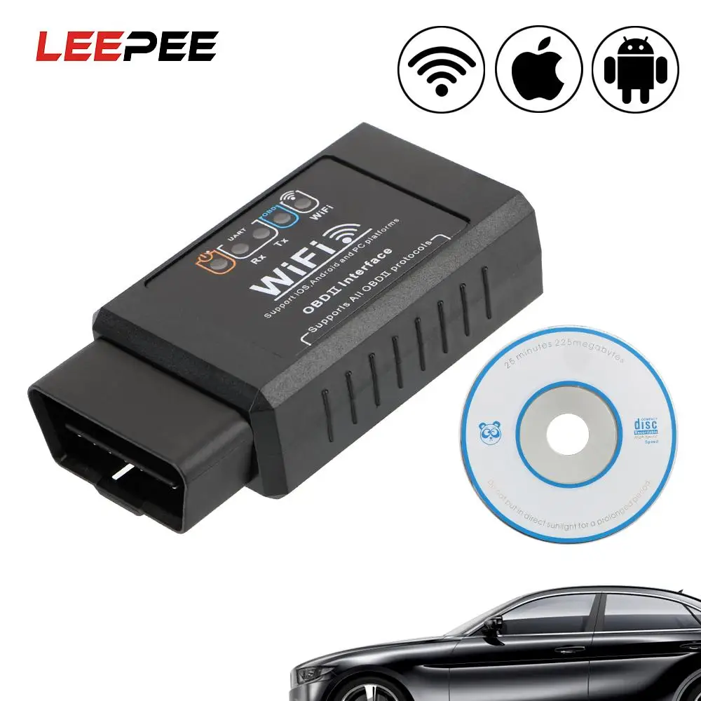 ELM327 WIFI Car Detector OBD2 OBDII Scan ToolFor iOS & Android  Automotive Diagnostic Scanner Check Engine Light Diagnostic Tool