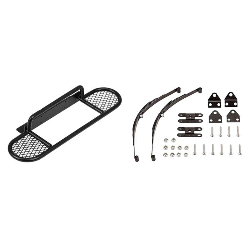 

1x Camel Cup Metal Front Anti-Collision Bumper for 1/10 Rc4Wd D90 D110 Defender & 2Pcs Hard Leaf Spring Suspension Bar