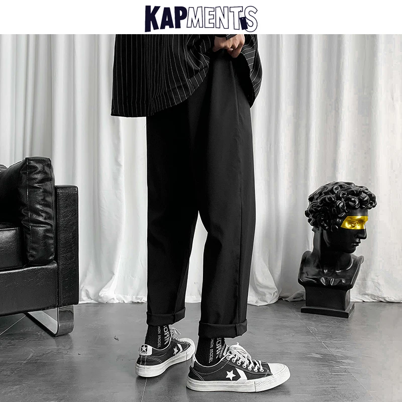 Мужские повседневные брюки-шаровары модель 2022 года Модные свободные прямые