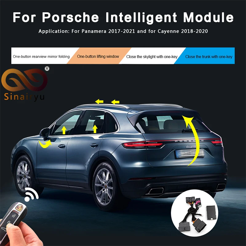 

Automatic Window Tail Door Shut Close And Mirror Folding Smart Module For Porsche Macan Cayenne Car A Key Lifting Controller Cut