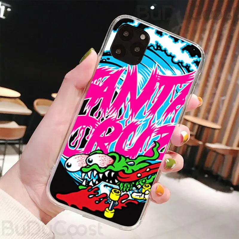 Riccu скейтборд Santa Cruz брендовый чехол для телефона iPhone 7 8 Plus X XS Max XR Coque iphone 5s SE 2020 6 6s