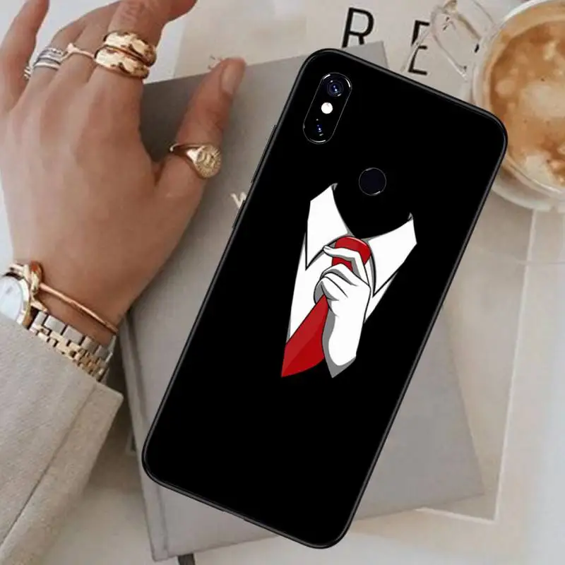 

Man Suit Shirt Tie Phone Case For Xiaomi Redmi note 7 8 9 pro 8T 9S Mi Note 10 Lite pro