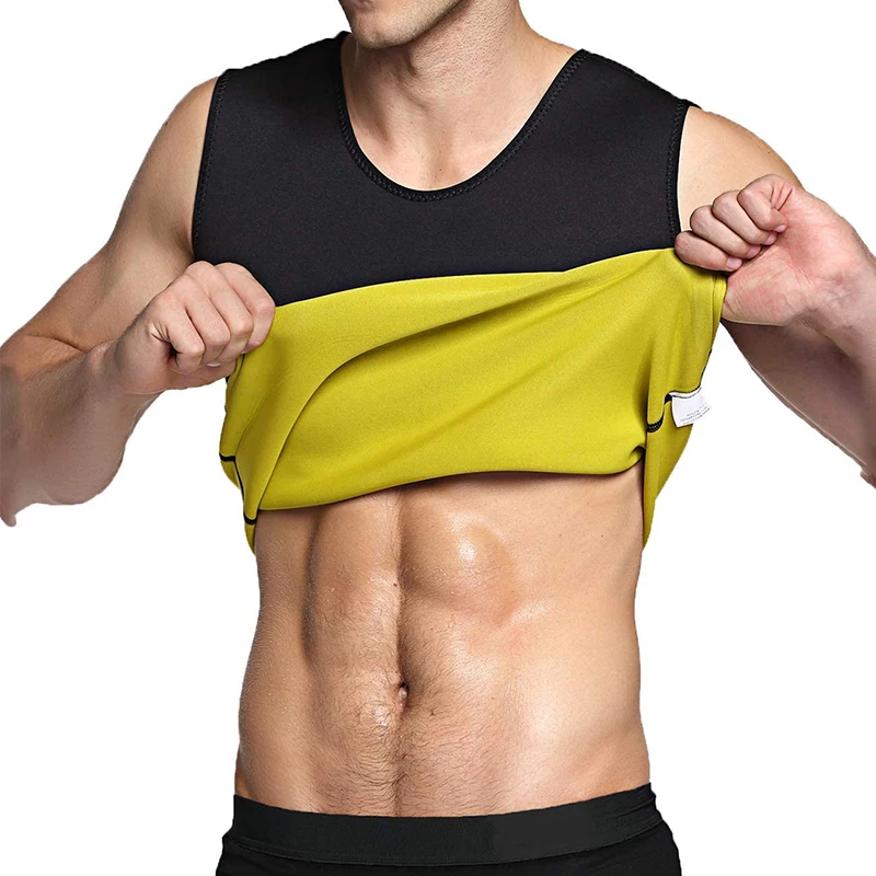 

Sauna Slimming Vest Neoprene Body Shaper for Men Waist Trainer Hot Sweat Suit Workout Shapewear Compression Shapers Tank Top Bel