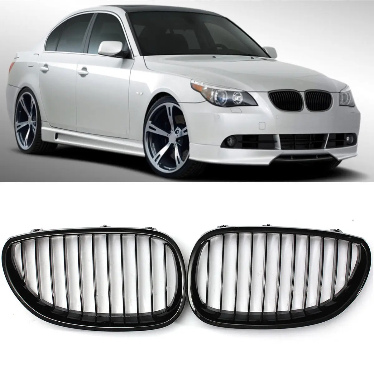 Решетки для радиатора BMW E60 E61 520d 520i 523li 525li 530li 2 шт.|Передние и радиаторные решетки| |