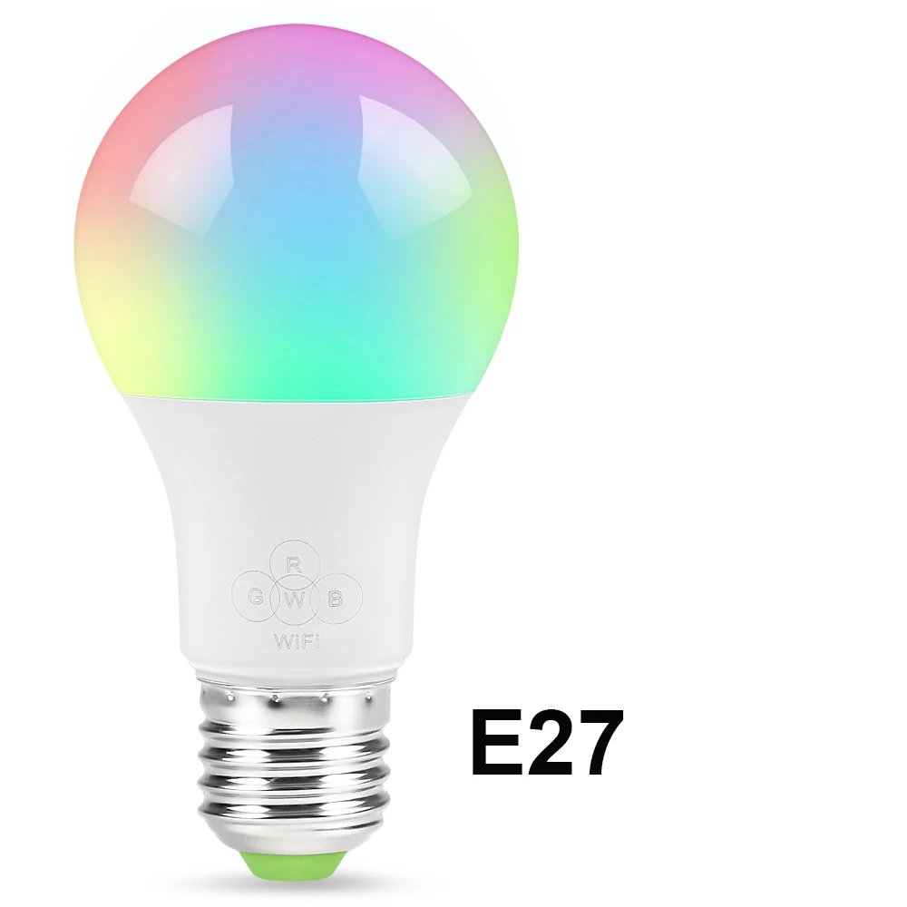 E27 Распродажа в упаковке RGBW умный wifi Светодиодный светильник 10/7 Вт E27 B22 E14 умный дом Bluetooth лампа цвет совместима с Alexa google Home - Испускаемый цвет: E27