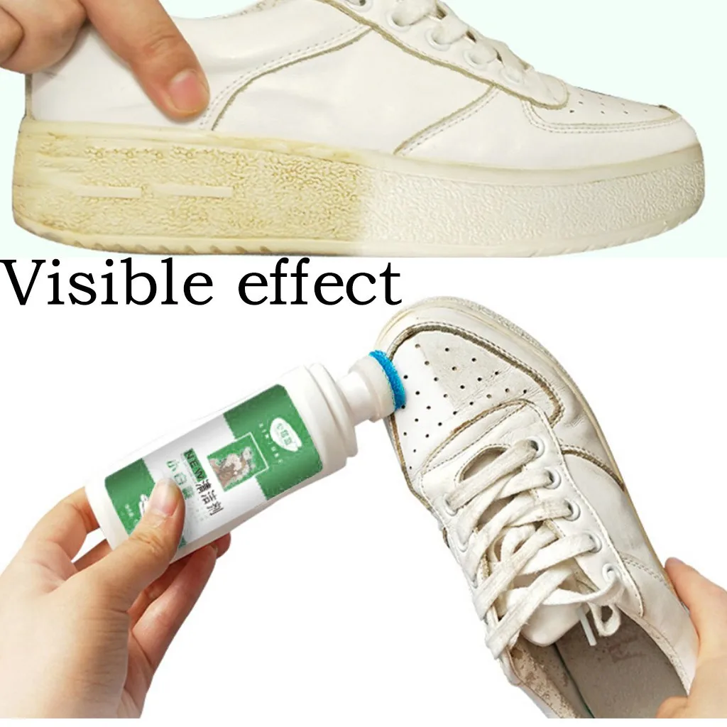 

100ml White Shoes Cleaner Whiten Refreshed Polish Cleaning Tool Shoe Brushes Leather Casual Sneakers Cleaner HouseHold Cleaning