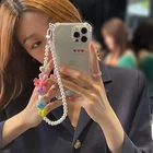 Чехол ins с жемчужинами и браслетом с бусинами для iphone 11 11Pro 12 Pro Max X XR Xs max XR 7 8Plus SE2020, прозрачный чехол